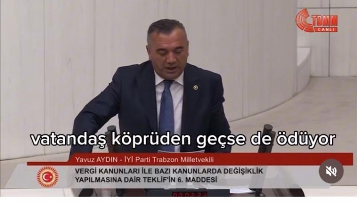 Milletvekili Aydın AKP’ye deli dumrul gibisiniz dedi.