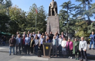 Fatma Başkan Atatürk alanında düzenlediği basın...