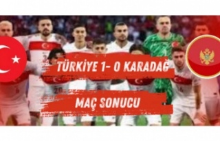 Türkiye 1-Karadağ 0.