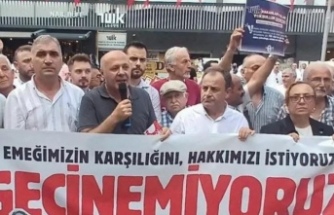 Geçinemiyoruz,Emeğimizin karşılığını istiyoruz.